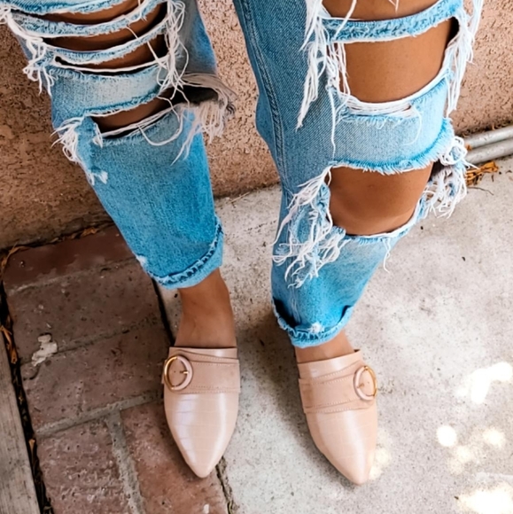 🚨//The Amber// Taupe mule Flat - Picture 7 of 8